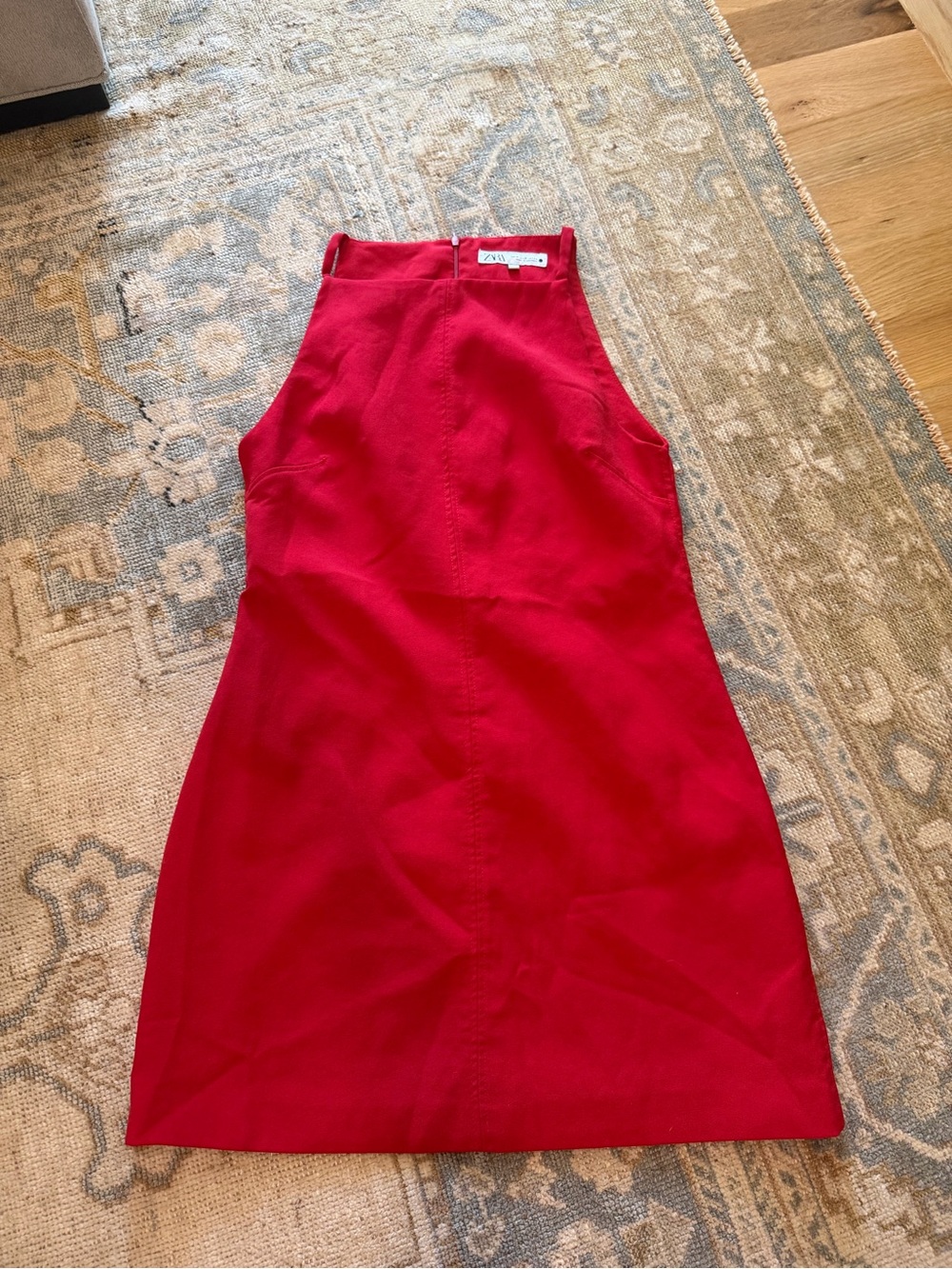 Zara Hot Pink High-Neck Mini Dress